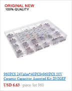 33ValuesX 20PCS=660PCS 1206 SMD Resistor Kit Assorted Kit 1ohm-1M Ohm 1%  Sample Kit