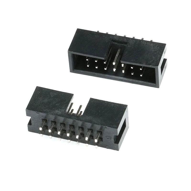 10PCS DC3 JTAG ISP Socket 2.54mm IDC Box Header Connector 6P/8P/10P/14P/16P/20P/30P/34P/40P Double Row Straight / Curved Needle