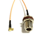 MCX Right Angle 90-Degree Switch N Type Female Bulkhead Pigtail Cable RG316 RG174 RG178 15cm/30cm/50cm/100cm For Wifi Router