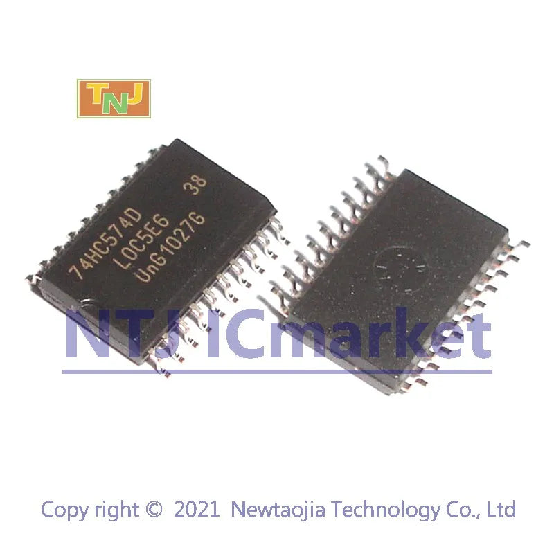 10 PCS 74HC574D SOP20-7.2mm 74HC574 Octal Edge-Triggered D-Type Flip-Flops With 3-State Outputs Chip IC
