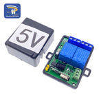 433Mhz RF Remote Control Wireless Switch DC 5V 12V 1CH 2 Way Relay Receiver and 2CH Transmitter For Door Electromagnetic Lock