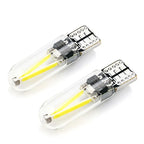 2pcs LED T10 W5W COB LED CANBUS Silica Bright Glass License Light Bulbs 194 168 DC 12v White Bulbs Car Clearance Lights Bulbs