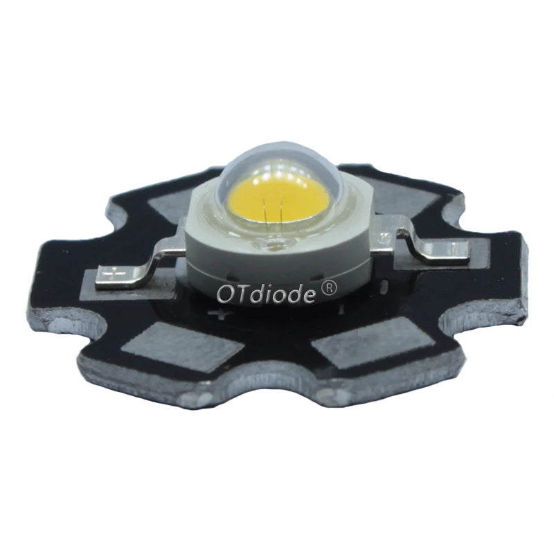 10pcs 1W 3W High Power LED Full Spectrum White Warm white Green Blue Deep Red 660nm Royal blue IR UV With 20mm Black Star PCB