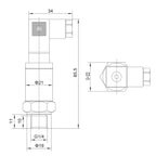 Water Oil Air Pressure Transmitter for Bulk Purchase  G1/4 9-36V 4-20mA 0-10V 0-600bar Optional 304SS Shell Sensor Transducer