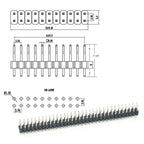 50/20/10Pcs 2.54mm Single Row Male 1/2*40P PCB Board Pin Header Connector Strip Pinheader 2/3/4/5/6/8/10/12/20/40Pin For Arduino