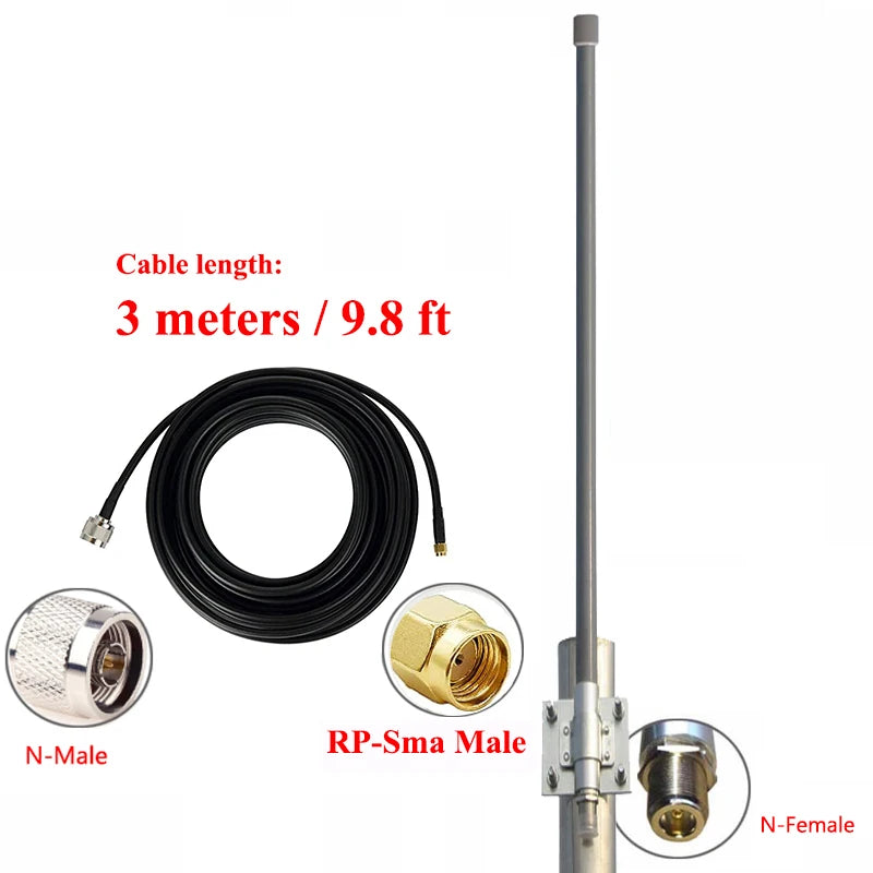 LoRaWAN Antenna, LoRa 868MHz, 8dBi Omni Antenna, IoT, 923MHz, N Female Antenna, High Quality, Factory Outlet, 90cm