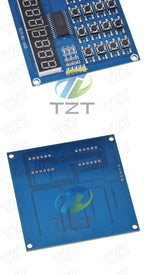TZT TM1637 4 Bits / TM1638 / 74HC595 8 bit Digital LED Display Module 7 Segment 0.36Inch Clock RED Anode Tube Four Serial Driver