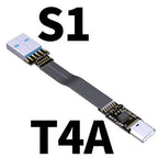 USB Type-C Ribbon Cable Flat EMI shielding FPC Cable USB 3.0 Type C 90 degree Angle Connector up downward 5cm-3m USB 3.1