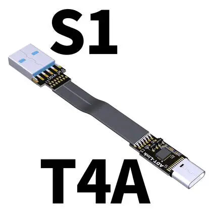 USB Type-C Ribbon Cable Flat EMI shielding FPC Cable USB 3.0 Type C 90 degree Angle Connector up downward 5cm-3m USB 3.1