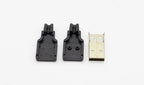 IMC hot New 10pcs Type A Male USB 4 Pin Plug Socket Connector With Black Plastic Cover