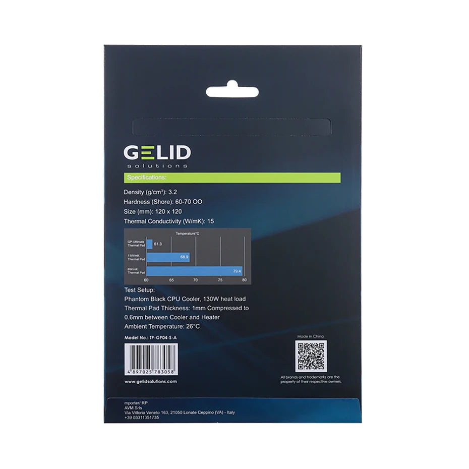GELID GP-Ultimate Thermal Pad 15W/MK CPU/GPU Graphics Motherboard Silicone Grease Pad Heat Dissipation Silicone Pad Multi-Size