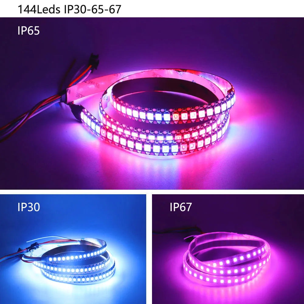 WS2812B USB LED Strip RGB WS2812 Addressable Pixel Tape 14Keys Remote Controller For TV Back Under Cabinet Lamp 1-5M DC5V