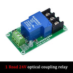 ONE TWO 1 2 channel relay module 30A with optocoupler isolation 5V 12V 24V supports high and low Triger trigger