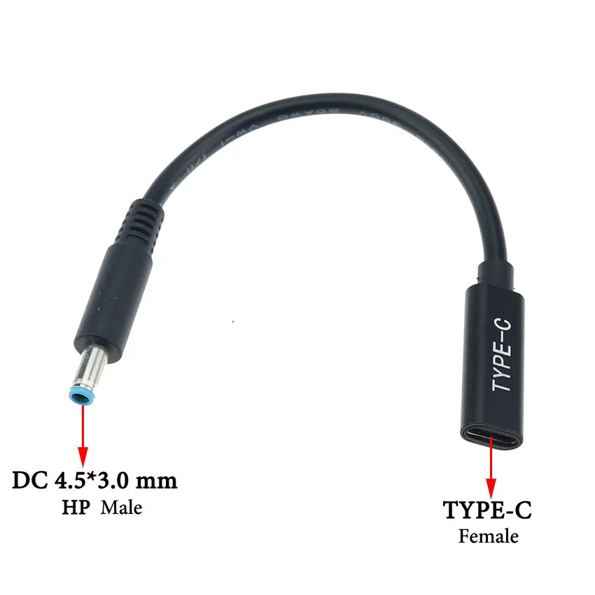 Cltgxdd USB 3.1 Type C Female to 4.0*1.35 5.5*2.5 4.5*3.0 4.0*1.7mm Male DC Plug Jack PD Power Charger Adapter Connector Cable