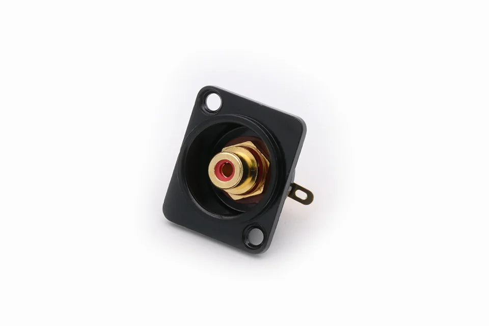 2pcs  Female RCA Panel Mount Chassis Socket Connector, Excellent quality, Black Female Socket, Red&Black Colors Available
