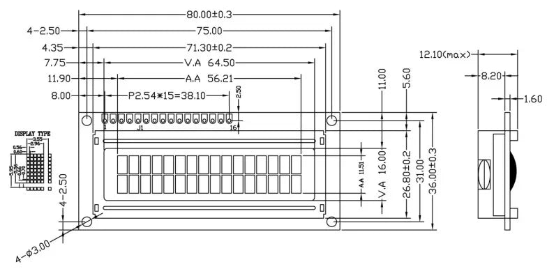 16x2 Character LCD Module Display Screen 162 LCM RED Green White Yellow VA Black Background 5V 3.3V for DIY Projects