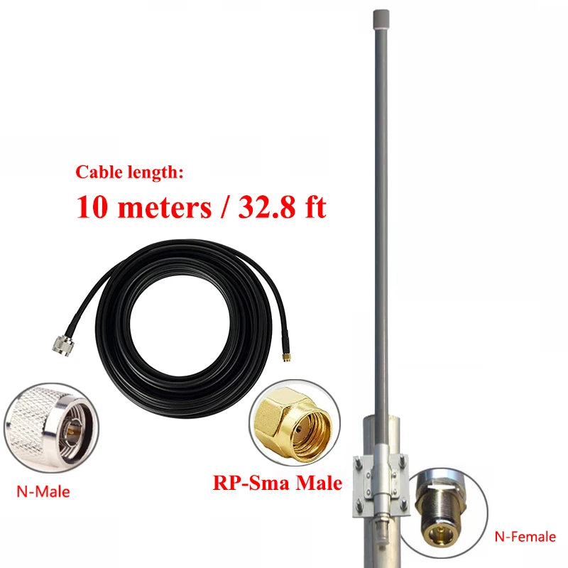 LoRaWAN Antenna, LoRa 868MHz, 8dBi Omni Antenna, IoT, 923MHz, N Female Antenna, High Quality, Factory Outlet, 90cm