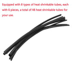 970pcs Copper Connecting Pipe Wire Joint Small Copper Tube Terminal Cable Lug Bootlace Ferrule Kit With Heat Shrink Tube Plier