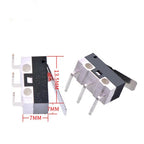 10 PCS Small Limit Microswitch Car Switch with Scroll Wheel Microswitch Curved Foot Arc Handle Microswitch Mouse Switch