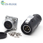 XHP20, IP67 2 3 4 5 67 8 9 10 12-Pin Waterproof Electrical Connector, 20mm Aviation Square Panel Mounting Male Plug