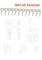 5/10sets GH1.25 GH 1.25 1.25mm with lock Connector Socket Pin Header Vertical Horizontal JST Housing Terminal 2 3 4 5 6 7 8 pin