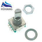 10pcs Rotary encoder,code switch/EC11/ audio digital potentiometer,with switch,5Pin, handle length 20mm