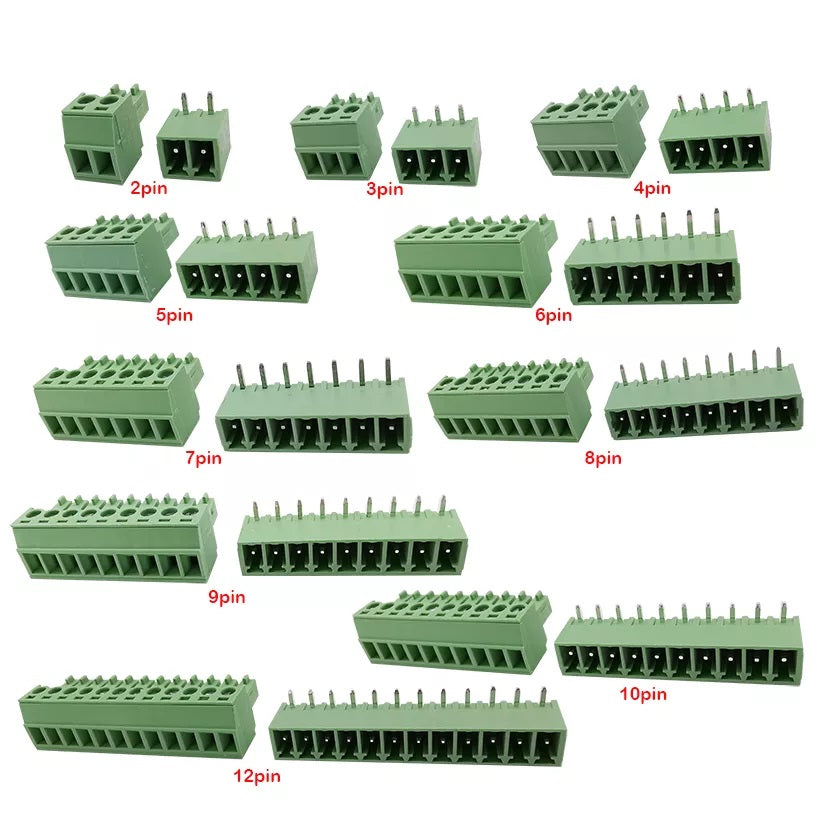 10pc 15EDG 3.5mm/0.138in 3.81mm/0.15in KF2EDGK 39500-0004 0020 Equival PCB Screw Terminal Block Connector Plug Pin Header Socket