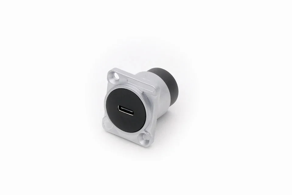 Waterproof D Type Chassis Connector,Type C Female to Female USB-C Converter Adapter Type-C Panel Mount DIY Jack with Dust Cover