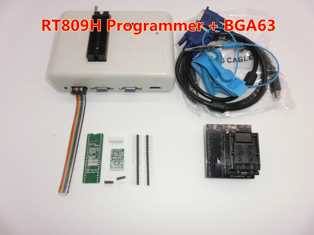Newest Software ORIGINAL RT809H RT809HSE  EMMC-Nand FLASH Extremely fast universal Programmer TSOP56 TSOP48  BGA63