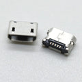 10pcs Micro USB Female Base 5p Plug-in Type B 6.4Dip Speaker Charging Base with Column Straight Edge USB Data Connector