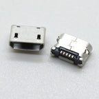 10pcs Micro USB Female Base 5p Plug-in Type B 6.4Dip Speaker Charging Base with Column Straight Edge USB Data Connector