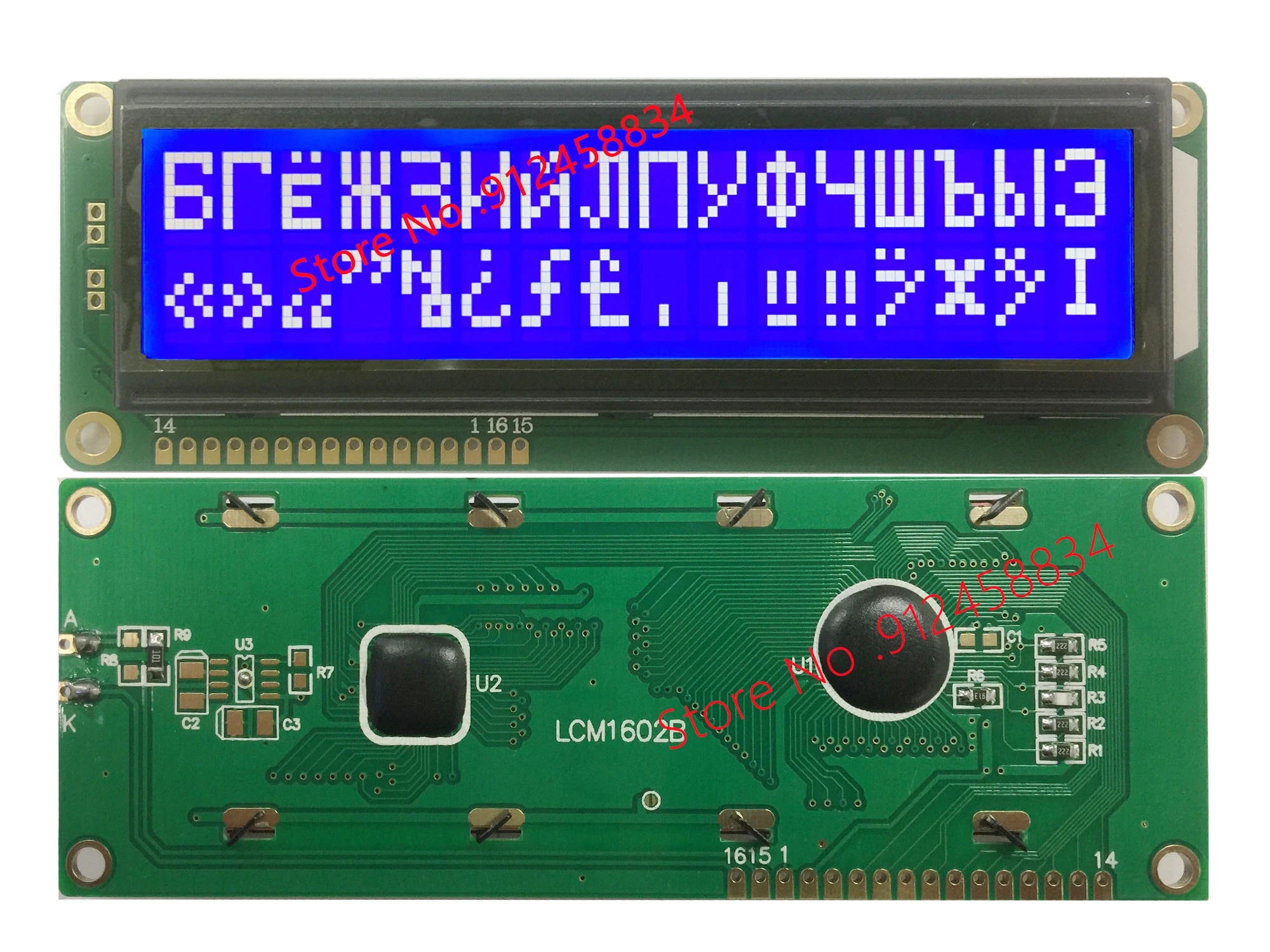Big Large 16x2 1602 Russian Cyrillic Font Character  LCD Display STN Blue Cmpatible WH1602L-TMI-CT free ship