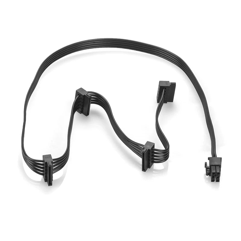 Rgeek PCI-E 6 Pin Male 1 to 4 SATA Molex Female Power Supply Splitter Supply Cable for Corsair RM650X RM750X RM850X RM1000X
