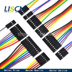 10PCS 2.54 2.54MM Wire Dupont Line female to female 1P2 3 4 5 6 7 8 9 10 12 Pin Dupont cable connector JUMPER CABLE WIRE FOR PCB