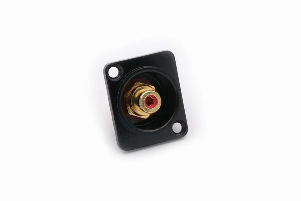 2pcs  Female RCA Panel Mount Chassis Socket Connector, Excellent quality, Black Female Socket, Red&Black Colors Available