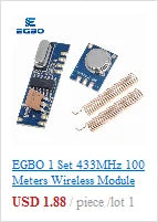 1~10PCS 433M CC1101 10mW Wireless Sender Receiver Module NRF905/SX1212/SI4432 EGBO