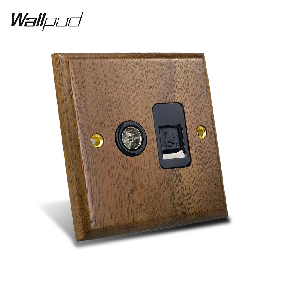 Toggle Wall Switch 1-4 Gang, Solid Wood Frame, EU French Wall Socket, Flush / Surface Mounting, Z6 Wallpad