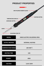 80W Digital Electric Soldering Iron Set Kit Temperature Adjustable 220V 110V  Ceramic Heater Soldering Tips Welding Tool  set