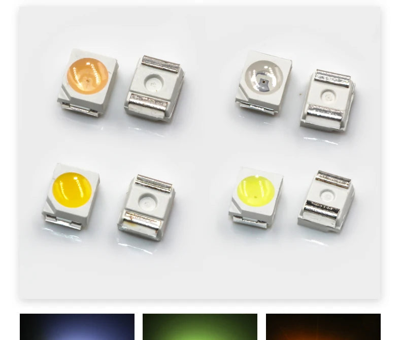2000pcs Supply High 3528 SMD LED Full Color Highlight 0.06w Red GREEN Blue Yellow White ICE PINK Purple Black RGB Lamp Beads