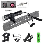 Infrared Night Vision Flashlight Zoomable LED IR-940nm Torch used with Night Vision Device 18650 Battery+Charge+Remote Switch