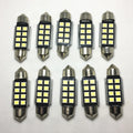 10pcs 31mm 36mm 39mm 41mm Festoon CANbus C5W led ERROR FREE 5630 5730 8 LED smd interior reading white ice blue bulbs dome lamps