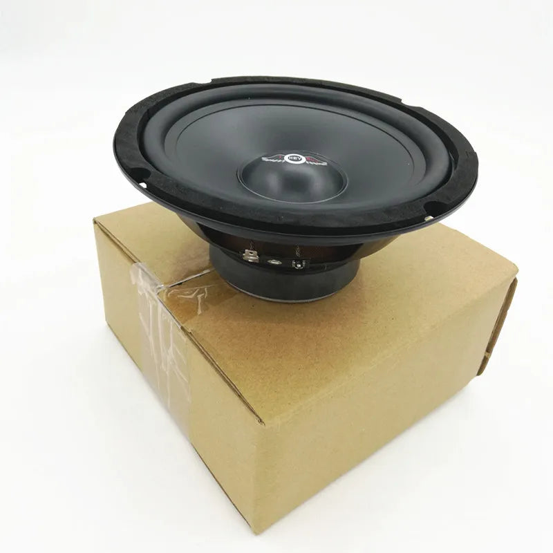2pcs/Lot  6/ 6.5 inch  Loudspeakers 300W Max 8 Ohm Black Rubber Edge PP Cone Car HiFi  Audio Midrange Speakers KTV