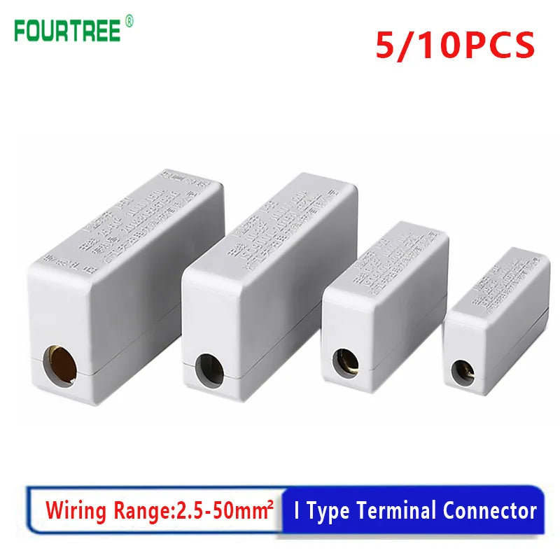 Terminal Block High Power I-Type Wire Cable Connector Quick Electrical Wiring Junction Box I-16/25/35/50  2.5-50mm2 80/120/150A