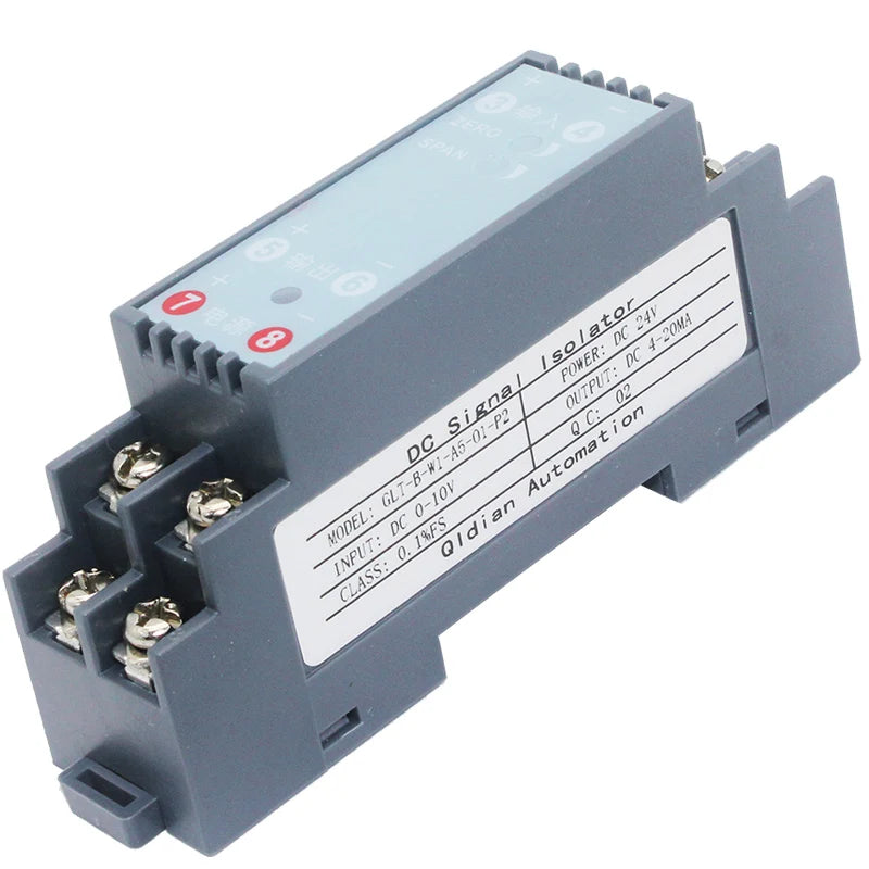DC Signal Converter 4-20mA 0-10V 0-20mA 50mA 75mV Signal Transmitter Current Voltage Transducer DC24V