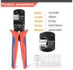 JST DuPont Terminals XH2.54/PH2.0/ZH1.5/SH1.0/ DuPont 2.0/2510 Pliers YE-013BR Mini Crimping Tools 0.03-0.52mm²/32-20AWG