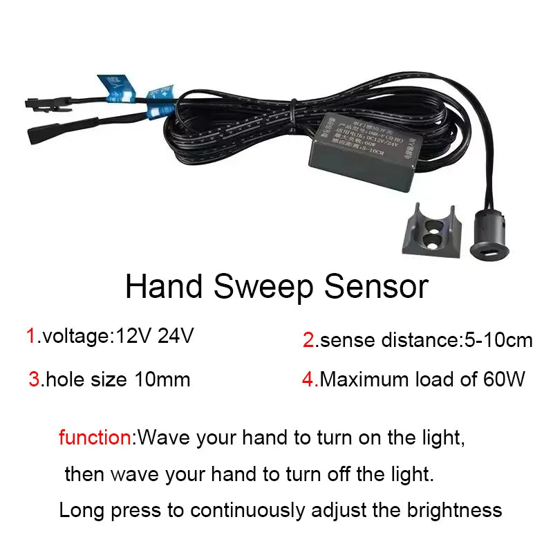 Customizable DC 12V 24V Wardrobe Closet Lighting Dupont Power Supply Specialized Touch Function Hand Sweep Function Human Sensor
