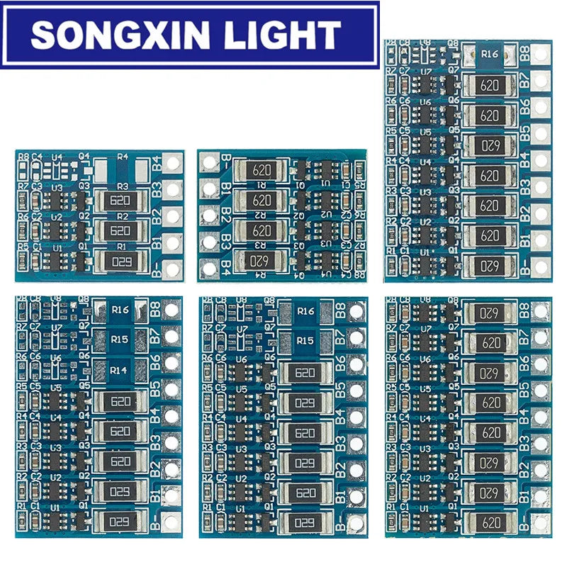 3S 4S 5S 6S 7S 8S 21V 4.2v Li-ion Balancer 18650 Balncing Full Charge Battery Balance Function Protection Board