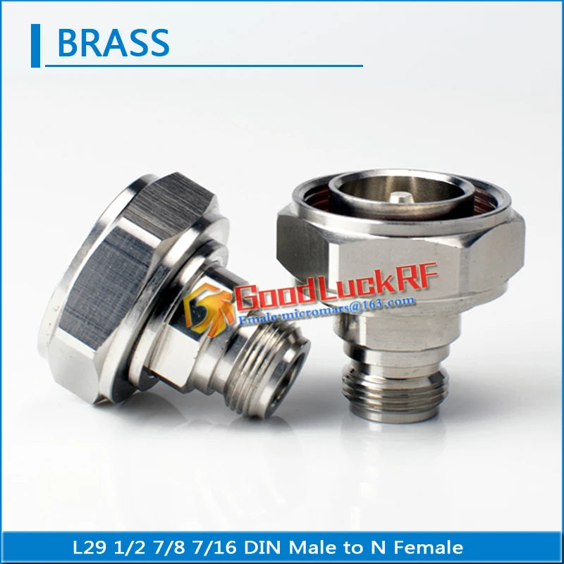 L29 7/16 DIN Male to L16 N Female Plug Straight N Female to DIN Male 50ohm Copper High-quality RF Connector Adapters For Test