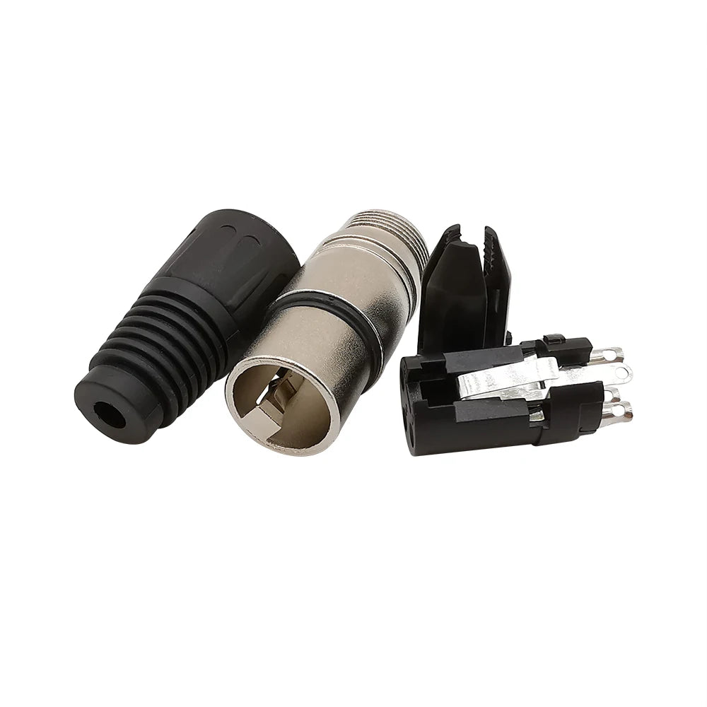 10Pcs XLR 3Pin Male Female Microphone Audio Cable Wire Connector Cable Plug Terminals for Mic Solder Connector