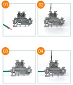 MBKKB2.5 MBKKB-2.5 Double Layer Screw Clamp DIN Rail Terminal Blocks Kit Set 500V 24A